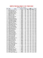 ĐIỂM THI ĐẠI HỌC CẦN THƠ 2010 HUYỆN CHÂU THÀNH