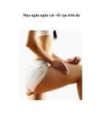 Mẹo ngăn ngừa các vết rạn trên da ppt