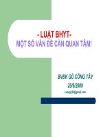 Luật bảo hiểm y tế: một số vấn đề cần quan tâm potx