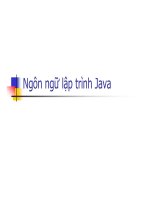 ngôn ngữ lập trình javar căn bản