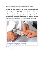 Các xét nghiệm cần làm trong bệnh đái tháo đường docx