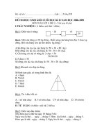 Đề thi HSG cuối kì II. Lớp 1