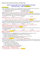 Giải chi tiết đề Hóa khối B 2010