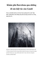Khám phá Barcelona qua những di sản kiệt tác của Gaudi pps