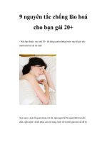 9 nguyên tắc chống lão hoá cho bạn gái 20+ ppsx