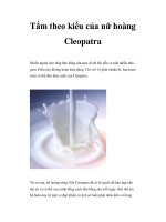 Tắm theo kiểu của nữ hoàng Cleopatra pptx