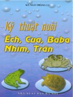 Kỹ Thuật Nuôi Ếch, Cua, Baba, Nhím, Trăn - Ngô Trọng Lư phần 1 potx