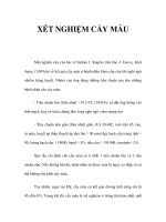 XÉT NGHIỆM CẤY MÁU potx