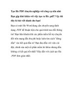 Tạo file PDF chuyên nghiệp với công cụ siêu nhỏ doc