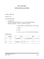 Đồ án môn học thiết kế hầm giao thông