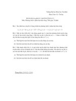 Đề kiểm tra giữa kỳ môn: phương trình vi phân đạo hàm riêng, đề số 2 ppsx