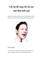 Lấy lại độ sáng cho da sau một đêm mất ngủ pptx