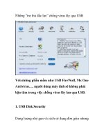 Những “trợ thủ đắc lực” chống virus lây qua USB docx
