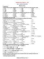 Ôn Tập 10 CB (Unit 4 & 5 - 4 Tests)