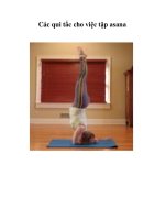 Các qui tắc cho việc tập asana ppsx
