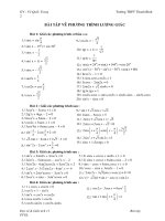 BÀI TẬP PHƯƠNG TRÌNH LƯỢNG GIÁC