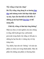 Tẩy trắng có hại cho răng? pdf