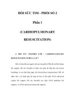 HỒI SỨC TIM - PHỔI SỐ 2 - Phần 1 pps