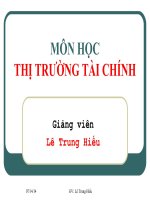 Bài giảng :Thị trường tài chính ppt