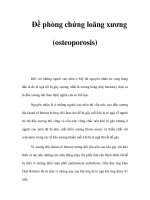 Đề phòng chứng loãng xương (osteoporosis) docx