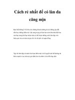 Cách rẻ nhất để có làn da căng mịn pot