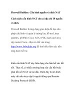 Firewall Builder: Cấu hình nguồn và đích NAT pps