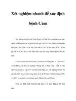 Xét nghiệm nhanh để xác định bệnh Cúm pptx