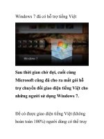 Windows 7 đã có hỗ trợ tiếng Việt potx