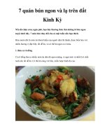 7 quán bún ngon và lạ trên đất Kinh Kỳ ppsx