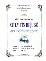 Thiết kế bộ lọc thông thấp IIR, sử dụng bộ lọc ButterWorth và biến đổi song tuyến tính