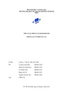 TIỂU LUẬN MÔN LUẬT KINH DOANH  PHÁP LUẬT VỀ HỢP TÁC XÃ