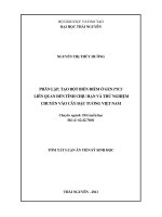 Tóm tắt luận án tiến sĩ sinh học phân lập, tạo đột biến điểm ở gen P5CS liên quan đến tính chịu hạn và thử nghiệm chuyển vào cây đậu tương việt nam