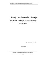 TÀI LIỆU HƯỚNG DẪN CÀI ĐẶT HỆ PHẦN MỀM QUẢN LÝ NHÂN SỰ ESoft HRM doc