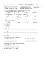 KT cuối kì 2 - Toán lớp 4