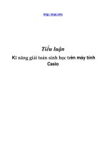 HƯỚNG DẪN BÍ QUYẾT GIẢI NHANH ĐỀ THI ĐẠI HỌC MÔN SINH TRÊN MÁY TÍNH CASIO