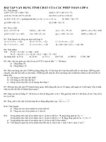 Một số bài tập vận dung tính chất các phép toán _Lớp 6