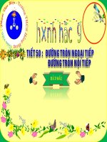 Tiết 50: Đường tròn ngoại tiếp, nội tiếp đa giác