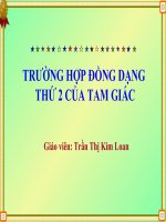 Trường hợp đồng dạng thứ 2 của tam giác