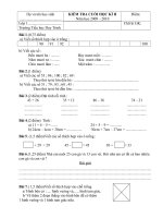 KT cuối kì 2 - Toán lớp 1