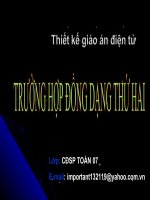 TRƯỜNG HỢP ĐỒNG DẠNG THỨ 2