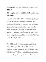 Kinh nghiệm mua sắm Online hiệu quả, an toàn (Phần 1) ppsx