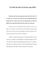 Các chất cận sinh: Lợi ích hay nguy hiểm? ppsx