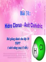 bài 31.axit clohidric-hidroclorua