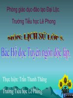 tuyen ngon độc lập- LS lơp 5- tuan 10