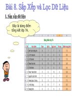 BAI 8. SAP XEP LOC DU LIEU = TIET 49
