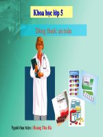 Cach dung thuoc an toan --Lop 5