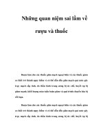 Những quan niệm sai lầm về rượu và thuốc pot