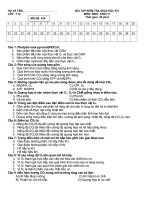 Bài kiểm tra giữa HK1 - sinh 11