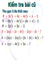 tiết 47: Cộng trừ đa thức