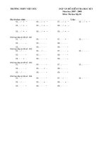 Tiết 36 - Kiểm tra học kỳ I
